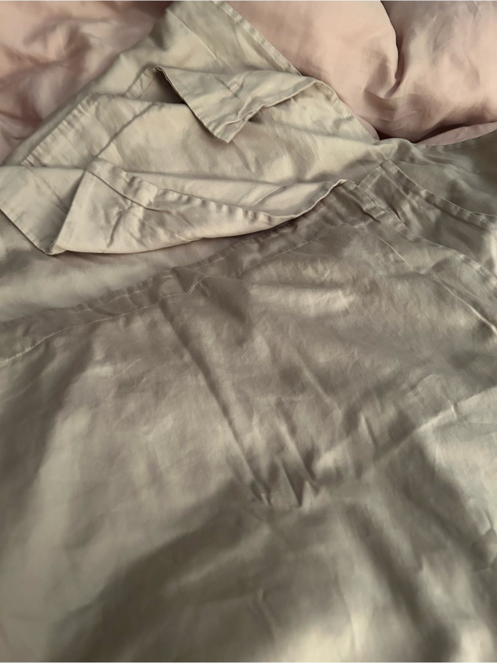 Quince light gray duvet cover